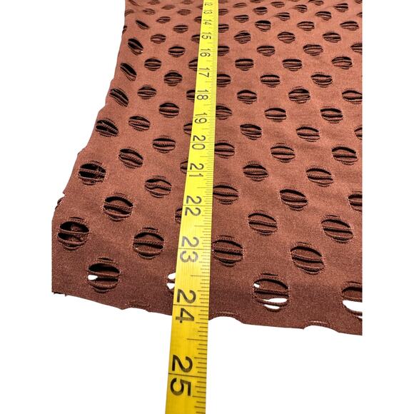 NWT Glided Intent Brown Distressed Long Sleeve Top w/ Cutouts Size Small - Picture 12 of 12